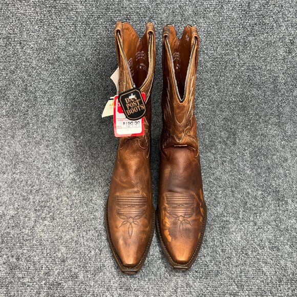 Dan Post Western Boots Women's Size 9 Brown Leather Snip Toe Cowboy Dancing Boot - Picture 3 of 16